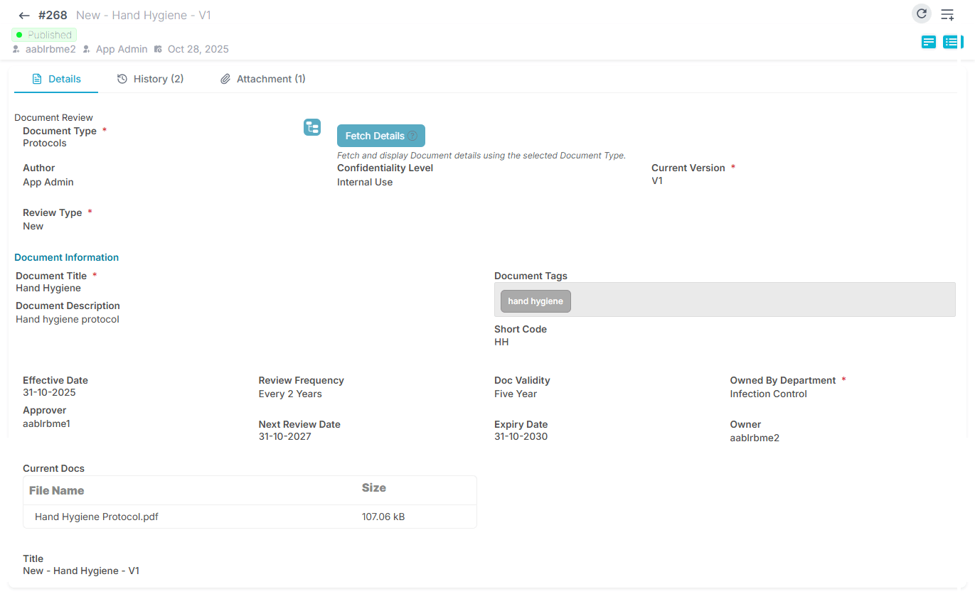 HxCentral Doc-Policy Manager