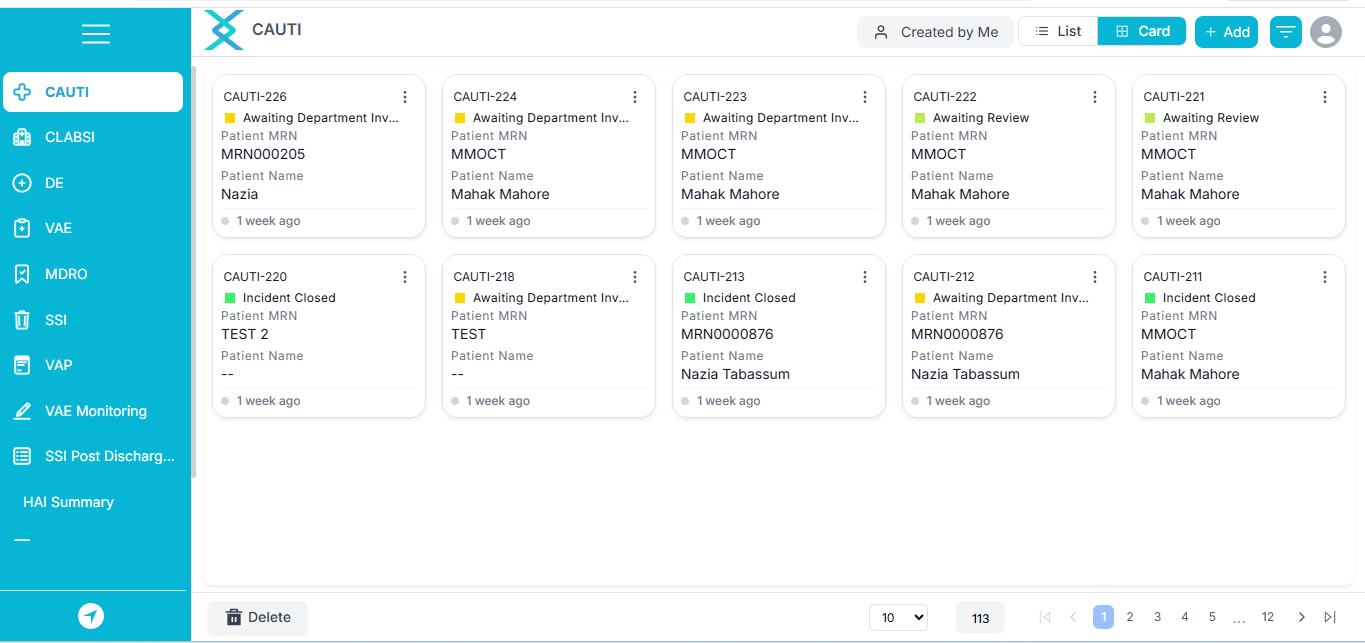 HxCentral HAI Module screen